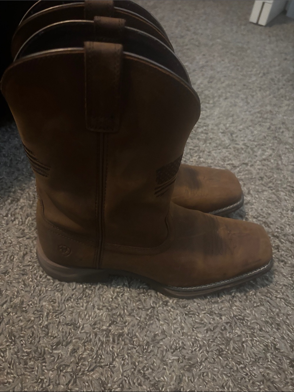 Ariat Kids Classic Brown Square-Toe Cowboy Boots - Picture 2 of 4